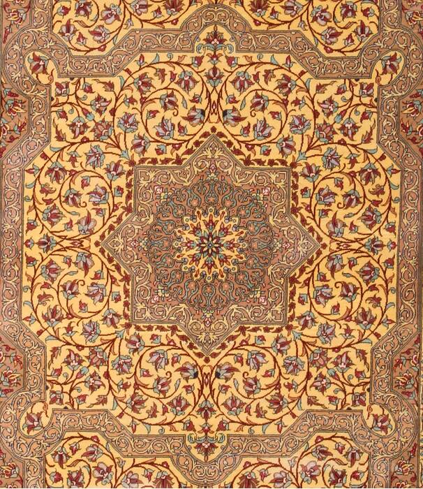Qum Yellow Hand Knotted 35 X 53  Area Rug 400-17794 Image 15