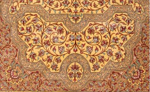 Qum Yellow Hand Knotted 35 X 53  Area Rug 400-17794 Image 16