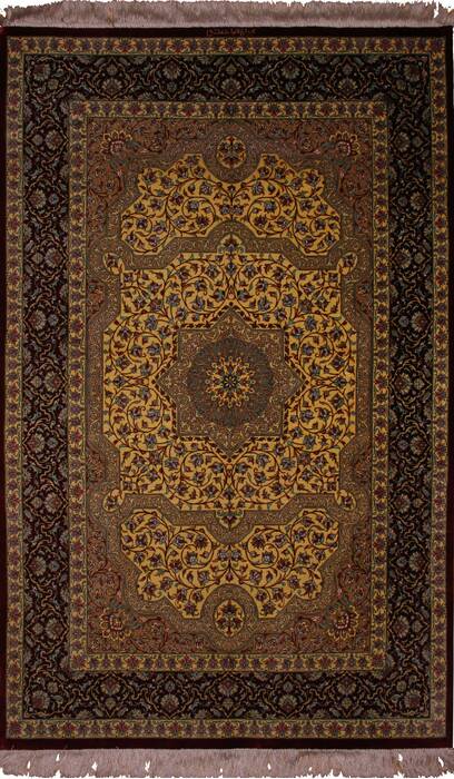 Qum Yellow Hand Knotted 35 X 53  Area Rug 400-17794 Image 0