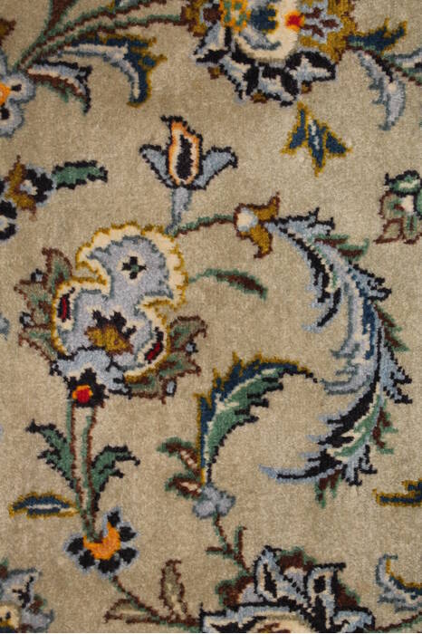 Kashan Beige Hand Knotted 911 X 134  Area Rug 400-18086 Image 15