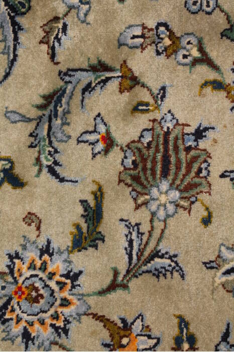Kashan Beige Hand Knotted 911 X 134  Area Rug 400-18086 Image 16