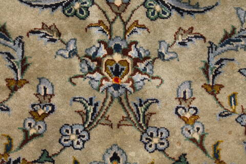 Kashan Beige Hand Knotted 911 X 134  Area Rug 400-18086 Image 17