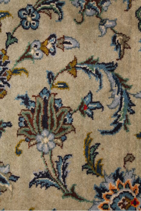 Kashan Beige Hand Knotted 911 X 134  Area Rug 400-18086 Image 18