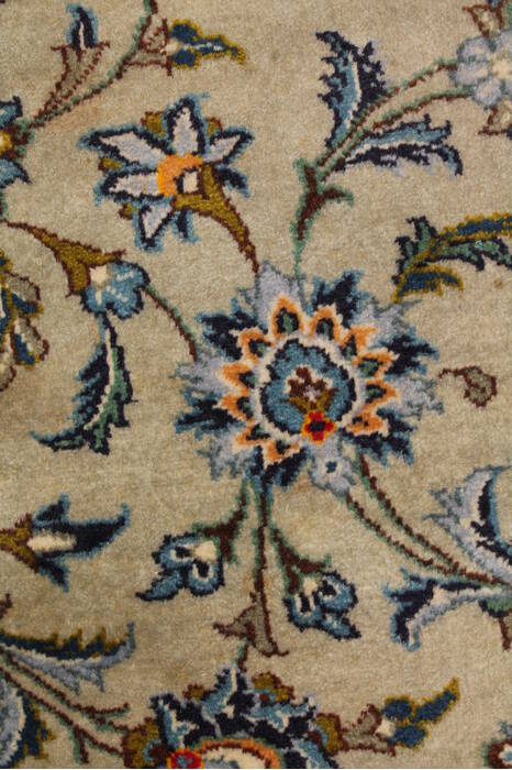 Kashan Beige Hand Knotted 911 X 134  Area Rug 400-18086 Image 19