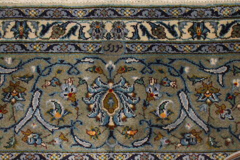 Kashan Beige Hand Knotted 911 X 134  Area Rug 400-18086 Image 4