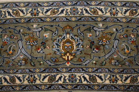Kashan Beige Hand Knotted 911 X 134  Area Rug 400-18086 Image 12