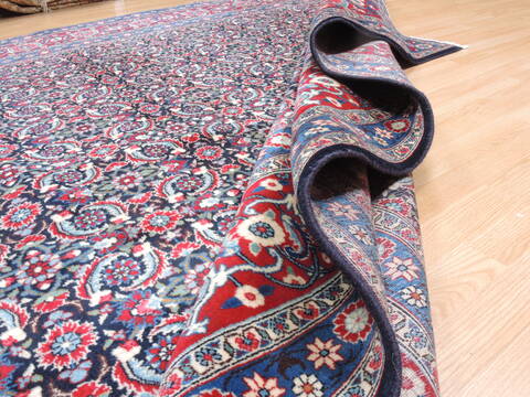 Mood Blue Hand Knotted 78 X 118  Area Rug 100-18932 Image 11