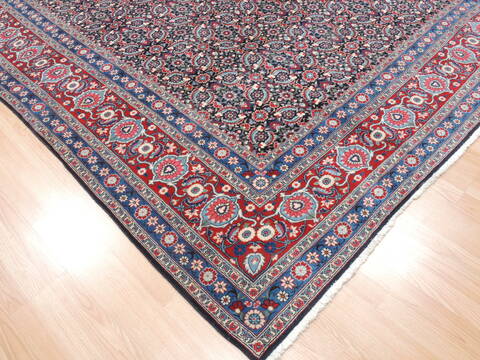 Mood Blue Hand Knotted 78 X 118  Area Rug 100-18932 Image 1
