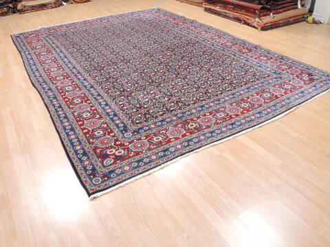 Mood Blue Hand Knotted 78 X 118  Area Rug 100-18932 Image 4