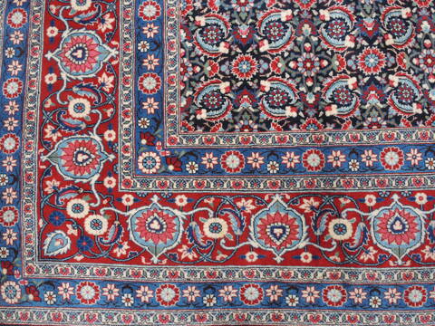 Mood Blue Hand Knotted 78 X 118  Area Rug 100-18932 Image 5