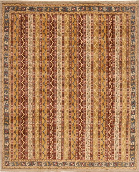 Chobi Multicolor Hand Knotted 711 X 99  Area Rug 250-19002 Image 0
