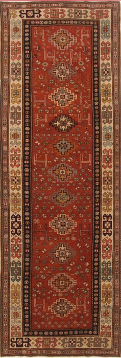 Shirvan Red Runner Hand Knotted 38 X 116  Area Rug 250-19213 Image 0