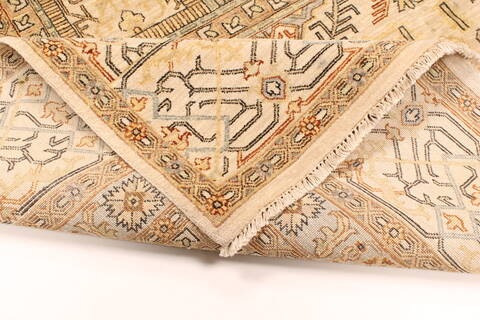 Chobi Blue Hand Knotted 80 X 101  Area Rug 250-19392 Image 10