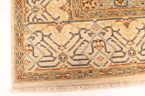 Chobi Blue Hand Knotted 80 X 101  Area Rug 250-19392 Image 16