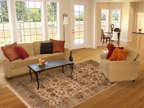 Kashan Beige Hand Knotted 60 X 92  Area Rug 250-19753 Image 4