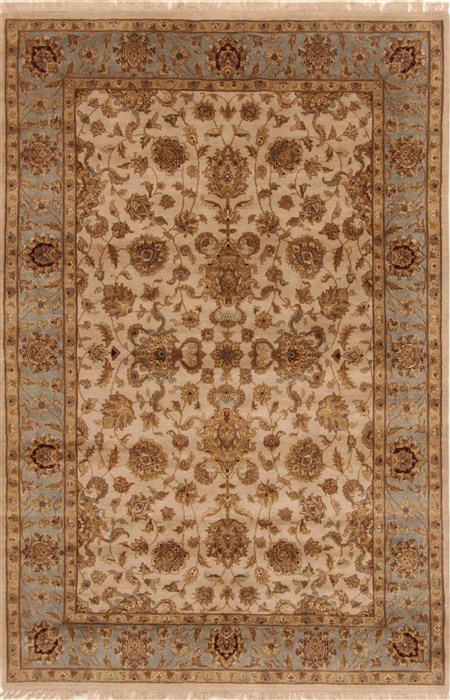 Kashan Beige Hand Knotted 60 X 92  Area Rug 250-19753 Image 0