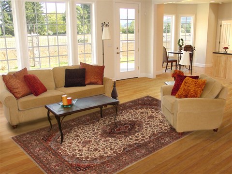 Pak-Persian Beige Hand Knotted 511 X 811  Area Rug 250-19779 Image 4