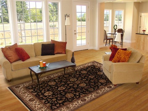 Tabriz Black Hand Knotted 64 X 94  Area Rug 250-19814 Image 4