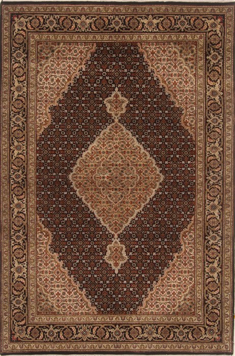 Tabriz Black Hand Knotted 41 X 62  Area Rug 250-19890 Image 0