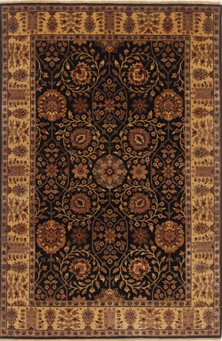Tabriz Black Hand Knotted 311 X 60  Area Rug 250-19979 Image 0