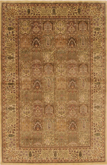 Tabriz Green Hand Knotted 60 X 94  Area Rug 250-20173 Image 0