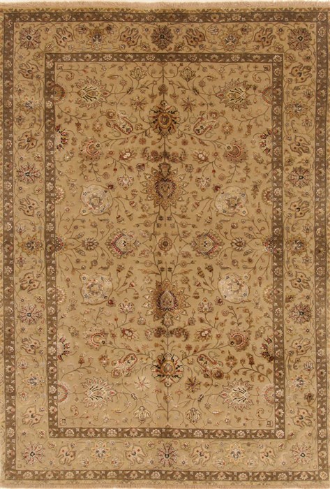 Tabriz Green Hand Knotted 511 X 89  Area Rug 250-20176 Image 0