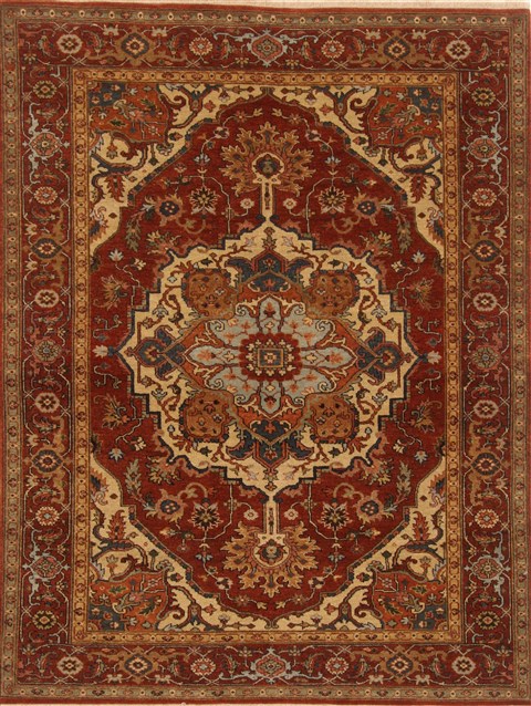 Serapi Red Hand Knotted 411 X 66  Area Rug 250-20331 Image 0