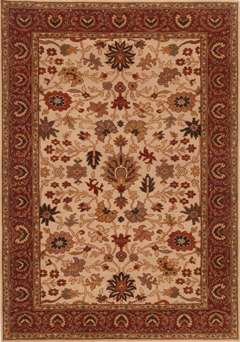 Serapi Beige Hand Knotted 411 X 73  Area Rug 250-20367 Image 0