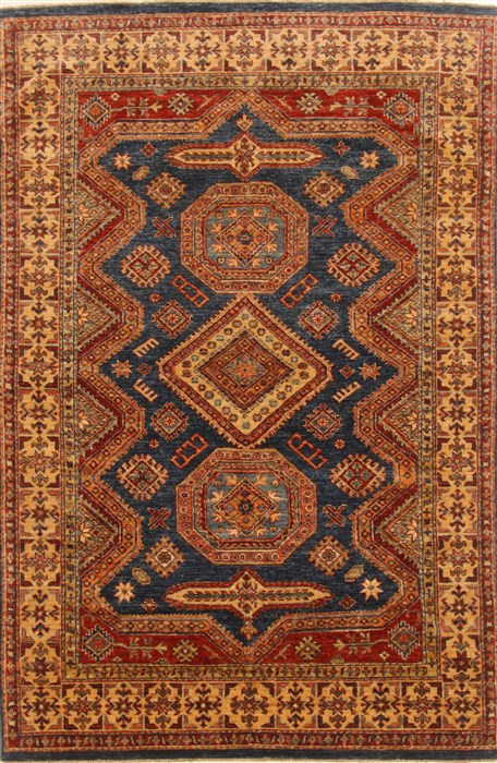 Kazak Blue Hand Knotted 410 X 75  Area Rug 250-20403 Image 0