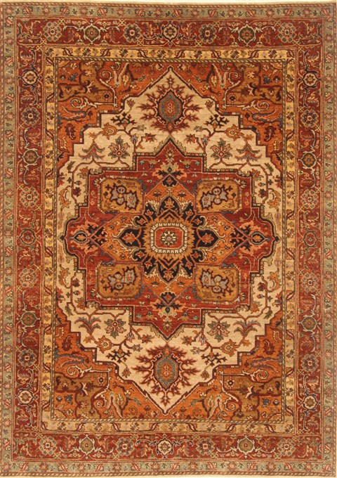 Serapi Brown Hand Knotted 50 X 71  Area Rug 250-20435 Image 0