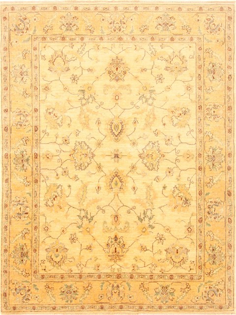 Pishavar Beige Hand Knotted 50 X 67  Area Rug 250-20459 Image 0
