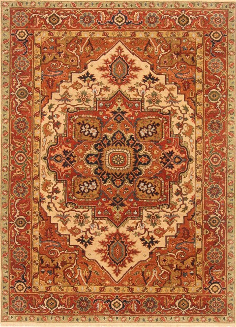Serapi Brown Hand Knotted 50 X 610  Area Rug 250-20473 Image 0