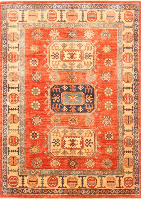 Kazak Brown Hand Knotted 410 X 69  Area Rug 250-20480 Image 0
