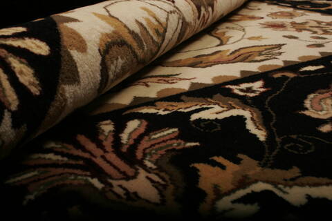 Kashmar Beige Square Hand Knotted 511 X 60  Area Rug 250-20824 Image 2
