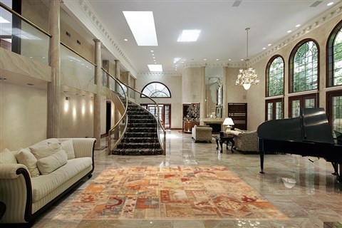Patchwork Multicolor Hand Knotted 82 X 104  Area Rug 250-20949 Image 1
