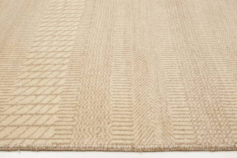 Modern Beige Hand Knotted 911 X 144  Area Rug 250-21353 Image 13