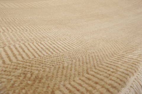 Modern Beige Hand Knotted 911 X 144  Area Rug 250-21353 Image 14