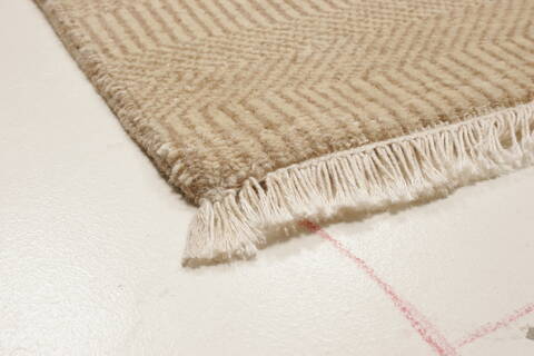 Modern Beige Hand Knotted 911 X 144  Area Rug 250-21353 Image 17