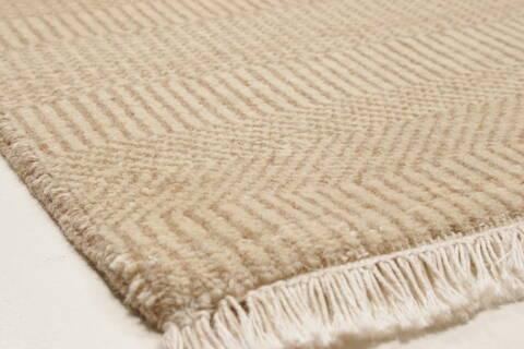 Modern Beige Hand Knotted 911 X 144  Area Rug 250-21353 Image 18