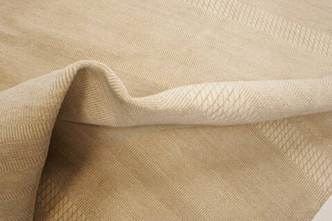 Modern Beige Hand Knotted 911 X 144  Area Rug 250-21353 Image 4