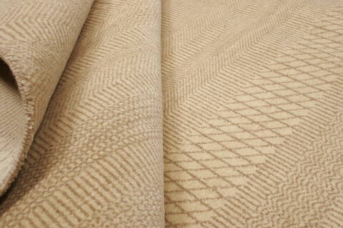 Modern Beige Hand Knotted 911 X 144  Area Rug 250-21353 Image 5