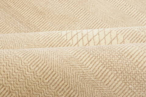 Modern Beige Hand Knotted 911 X 144  Area Rug 250-21353 Image 8