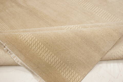 Modern Beige Hand Knotted 911 X 144  Area Rug 250-21353 Image 9