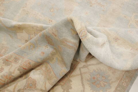 Oushak Green Hand Knotted 99 X 143  Area Rug 250-21411 Image 4