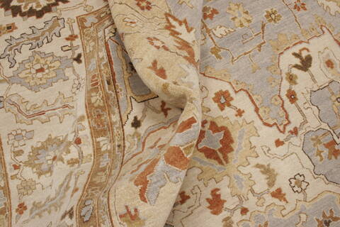 Serapi Blue Hand Knotted 100 X 1310  Area Rug 250-21430 Image 5