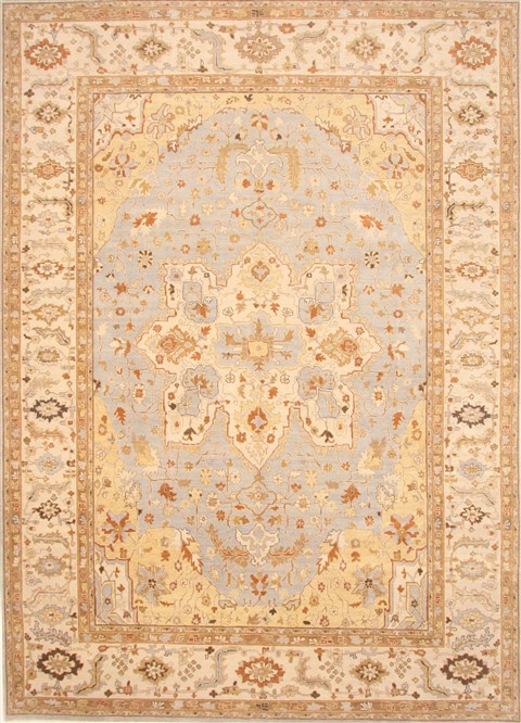 Serapi Blue Hand Knotted 100 X 1310  Area Rug 250-21430 Image 0