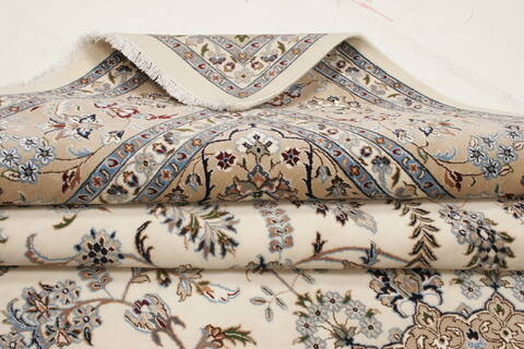 Nain White Hand Knotted 98 X 140  Area Rug 250-21442 Image 20