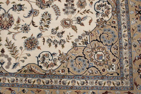 Nain White Hand Knotted 98 X 140  Area Rug 250-21442 Image 31