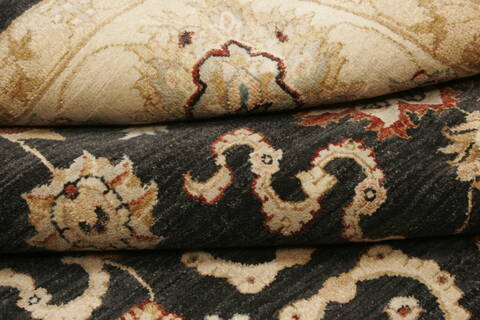 Ziegler Black Hand Knotted 81 X 104  Area Rug 250-21518 Image 10