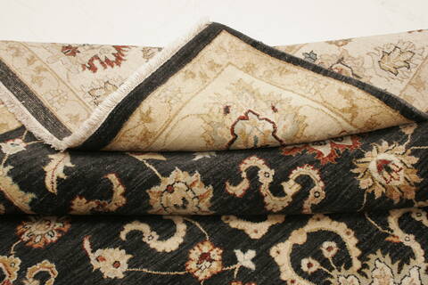 Ziegler Black Hand Knotted 81 X 104  Area Rug 250-21518 Image 11